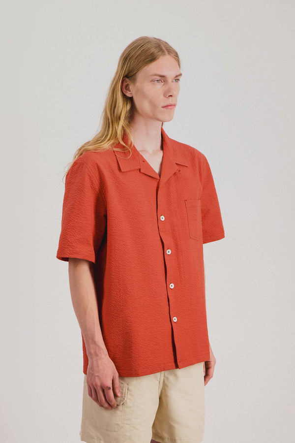 Howlin Cocktail Shirt - Seersucker - Red