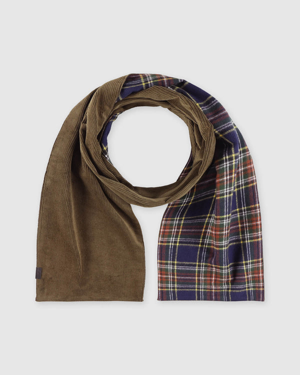 Howlin Cord And Woven Scarf - Navy Mix