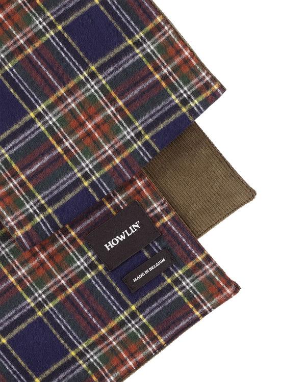 Howlin Cord And Woven Scarf - Navy Mix