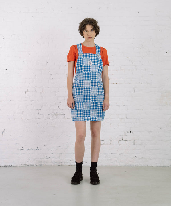 Howlin Cosmic Dress - Blue Madras Patchwork (Women)