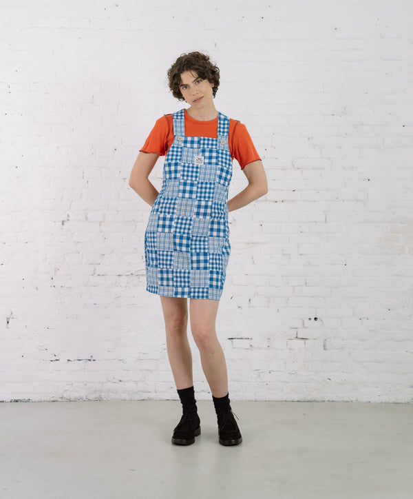 Howlin Cosmic Dress - Blue Madras Patchwork (Women)