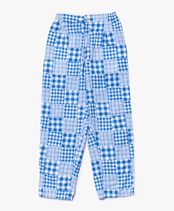 howlin Cosmic Pants - Blue Madras Patchwork