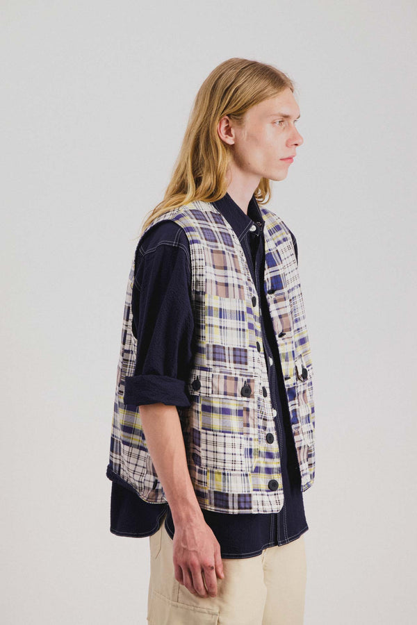 Howlin Cosmic Vest - Blue Madras Mix