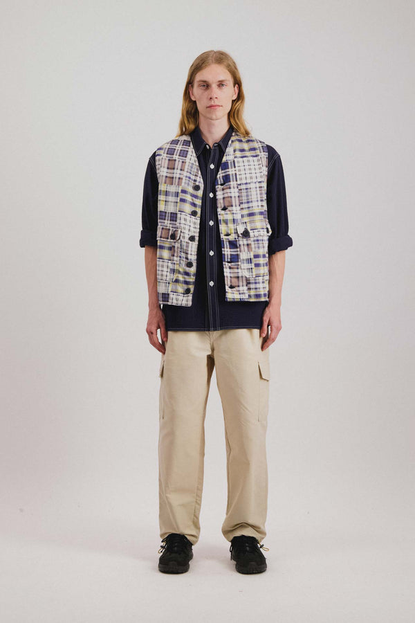 Howlin Cosmic Vest - Blue Madras Mix