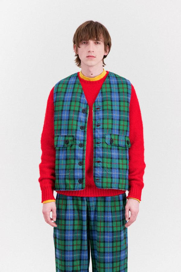 Howlin Cosmic Vest - Tartan - Blue