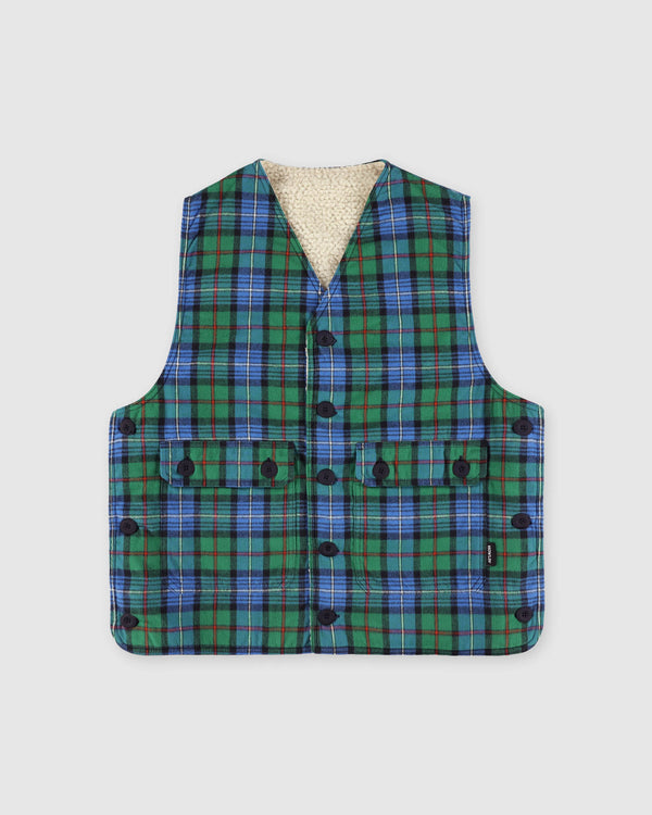 howlin Cosmic Vest - Tartan - Blue