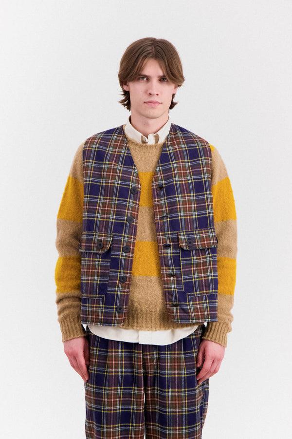 Howlin Cosmic Vest - Tartan - Navy