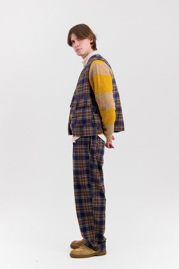 Howlin Cosmic Vest - Tartan - Navy