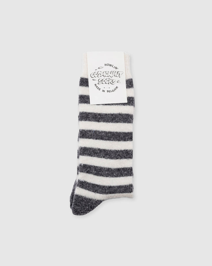 howlin Cosmonaut Socks - White / Grey