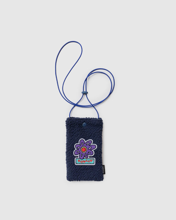 howlin Howlin’ Flower Pouch - Recycled Shearling Navy