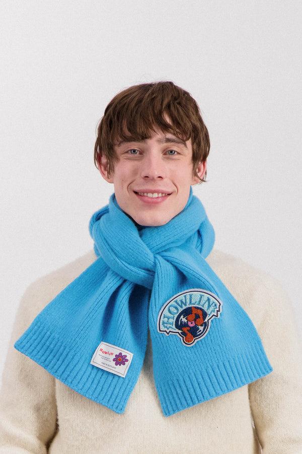 Howlin Howlin’ Music Badge Scarf - Aquamarine