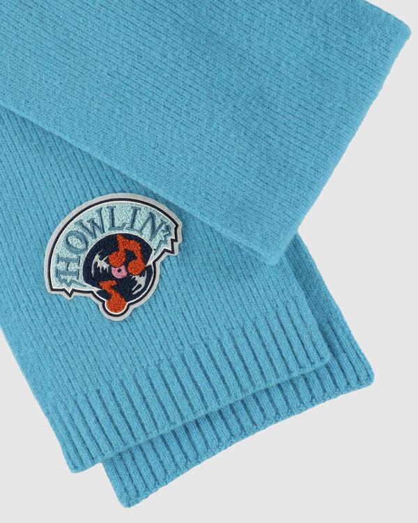 Howlin Howlin’ Music Badge Scarf - Aquamarine