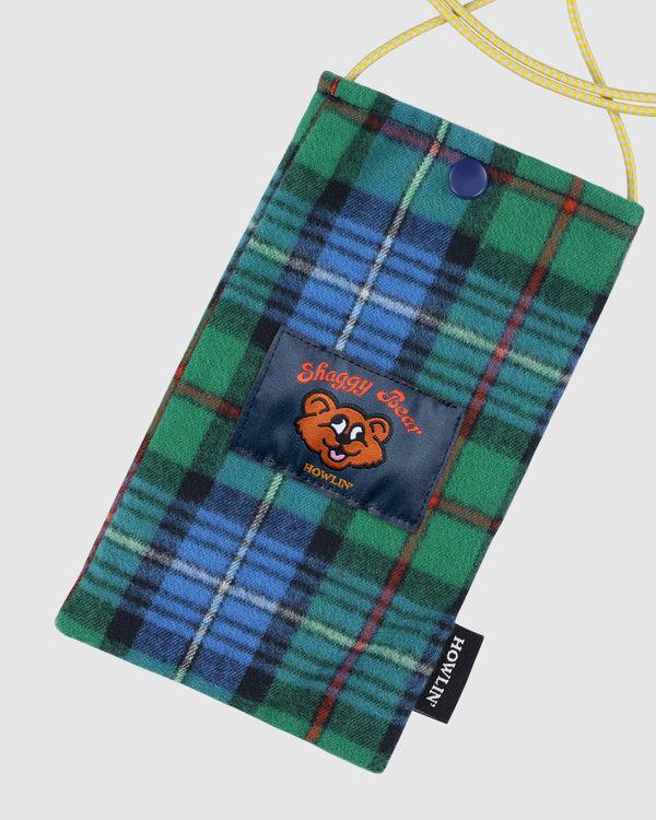 Howlin Magic Pouch Bag - Tartan - Shaggy Bear - Blue