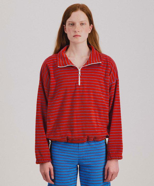 Howlin Magic Striped Sweat - Hyper Red (Women)