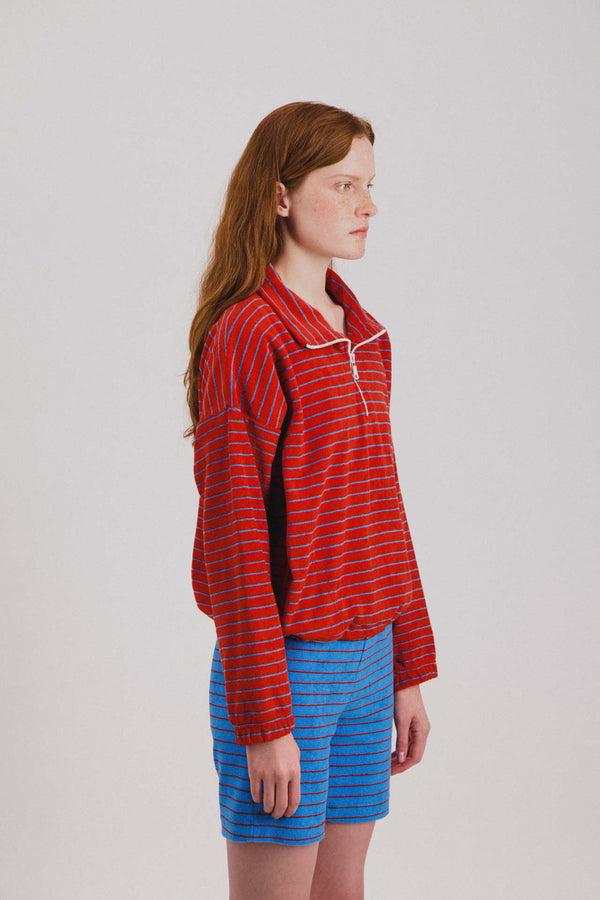 Howlin Magic Striped Sweat - Hyper Red (Women)