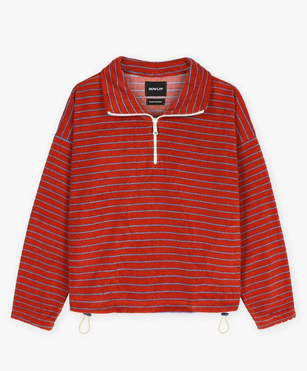 howlin Magic Striped Sweat - Hyper Red (Women)