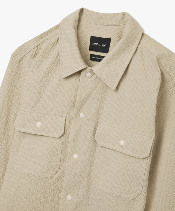 Howlin Magic Work Shirt - Ecru Seersucker