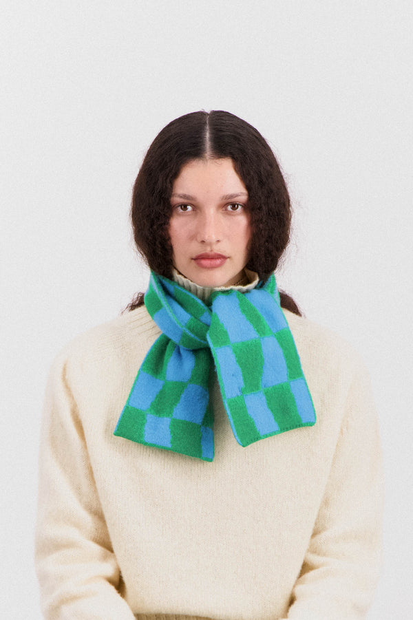 Howlin Mini Checkerboard Scarf - Green Delight