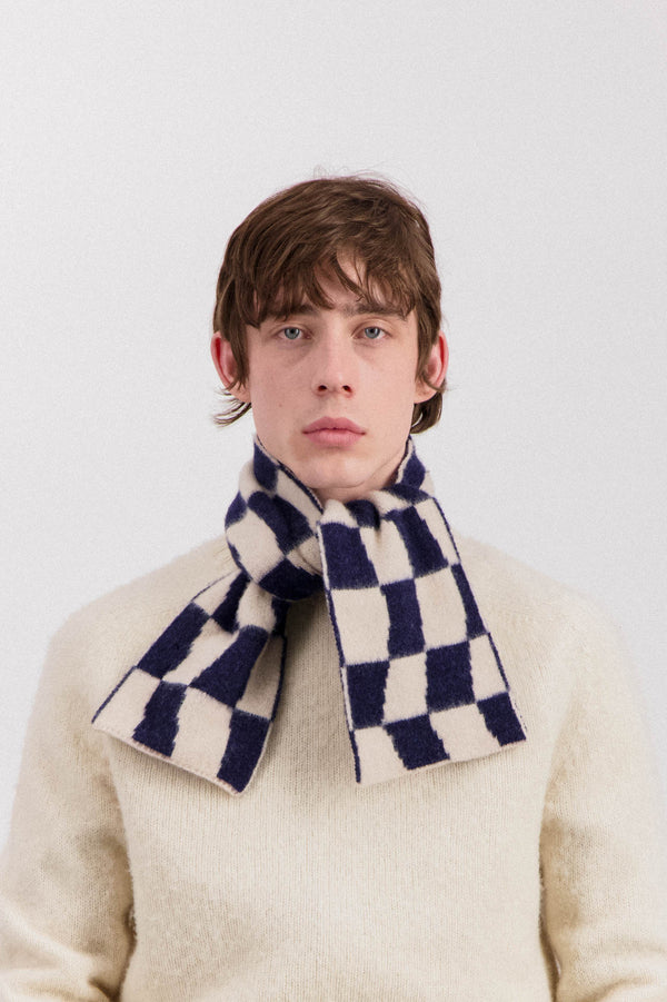 Howlin Mini Checkerboard Scarf - Navy