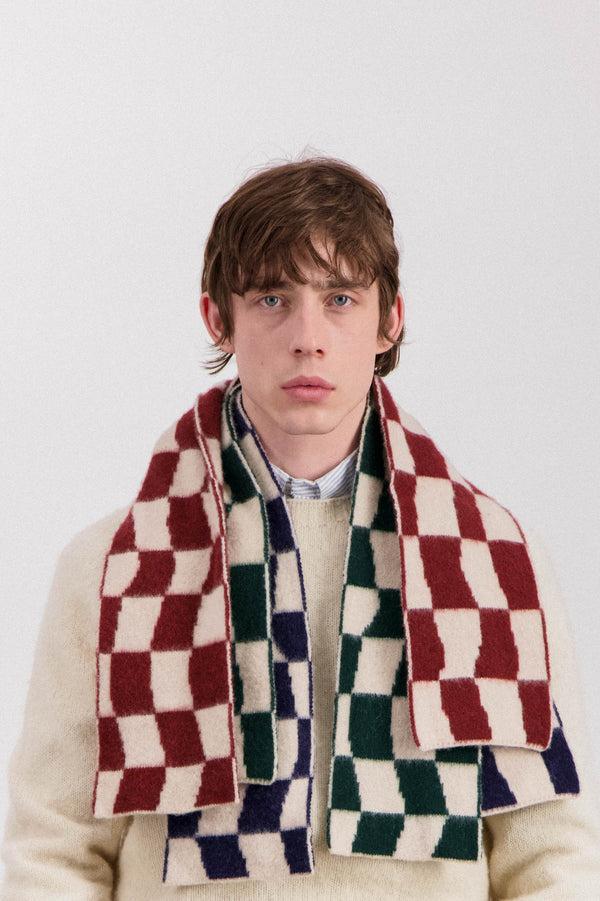 Howlin Mini Checkerboard Scarf - Navy