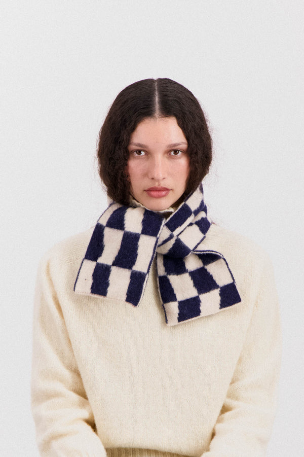 Howlin Mini Checkerboard Scarf - Navy