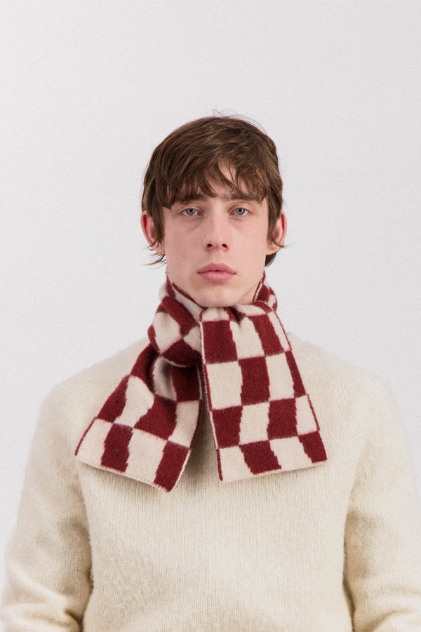 Howlin Mini Checkerboard Scarf - Rust