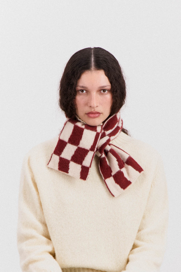 Howlin Mini Checkerboard Scarf - Rust