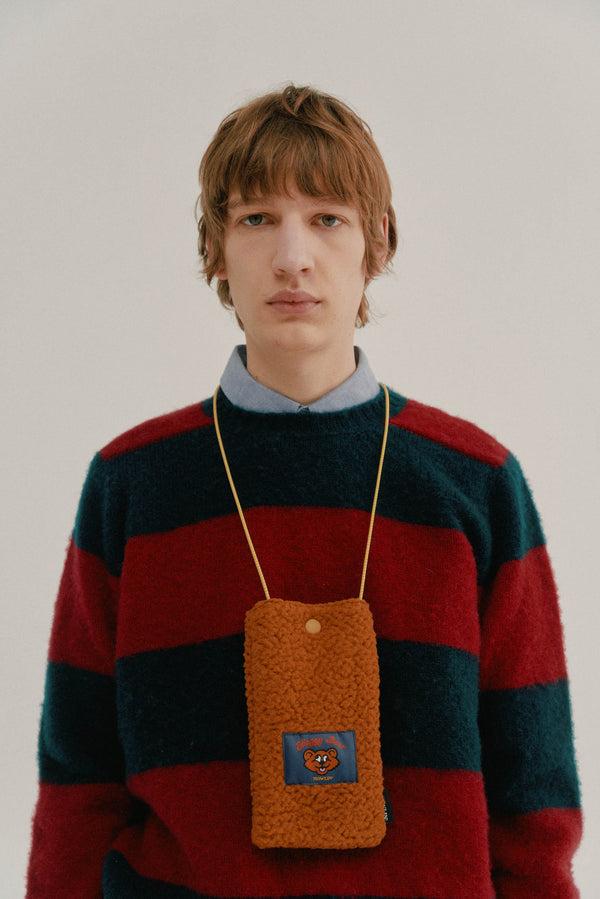 Howlin Shaggy Bear Pouch - Recycled Shearling Cognac