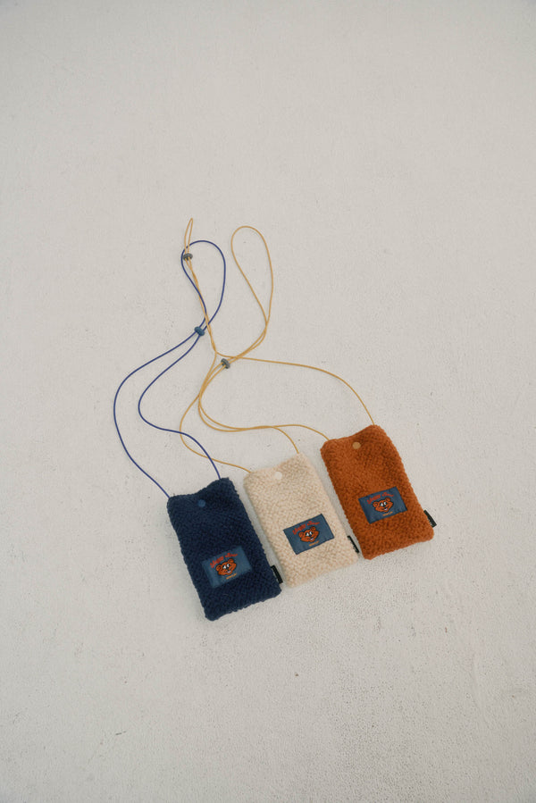 Howlin Shaggy Bear Pouch - Recycled Shearling Cognac