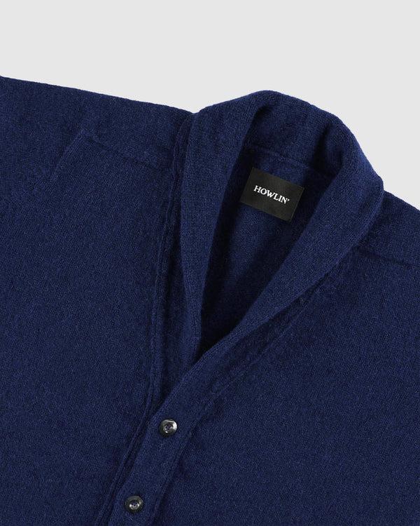 Howlin Shaggy Bear - Shawl Cardigan - Deep Blue