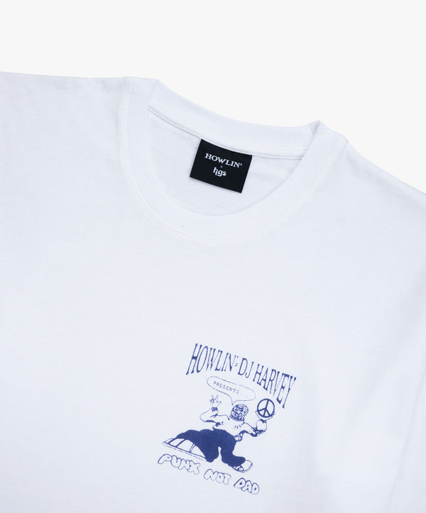 Howlin T-shirt With Purple Chest Logo - White *Ltd
