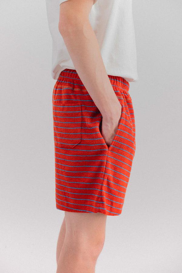 Howlin Towel Shorts - Striped - Hyper Red