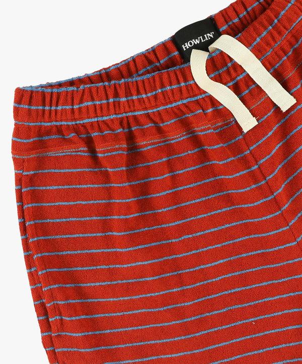 Howlin Towel Shorts - Striped - Hyper Red
