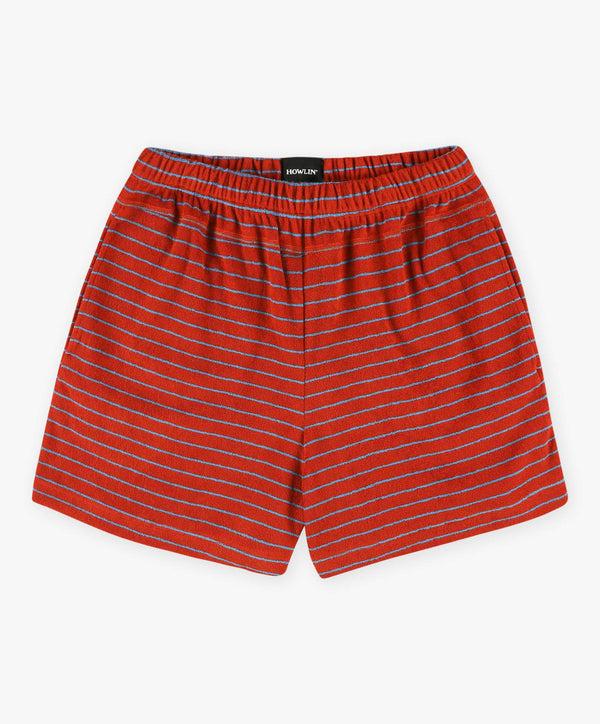 howlin Towel Shorts - Striped - Hyper Red