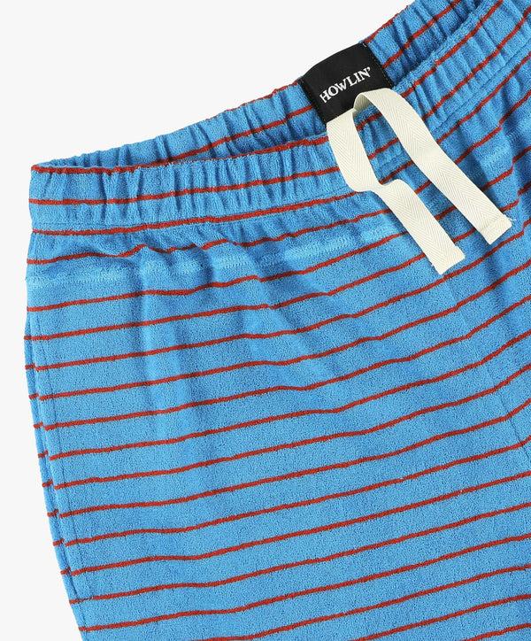 Howlin Towel Shorts - Striped - Liquid