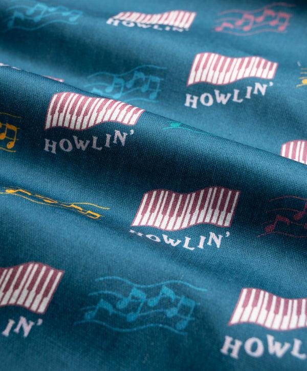 Howlin Smiling Shorts - Azzuro Howlin' Piano Hemp Print