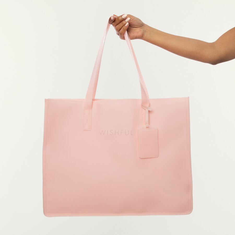 Huda Beauty WISHFUL Rose Jelly Tote Bag