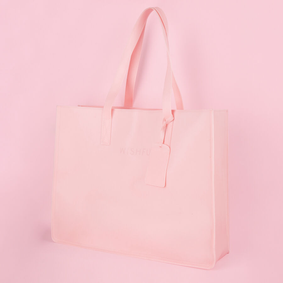 Huda Beauty WISHFUL Rose Jelly Tote Bag