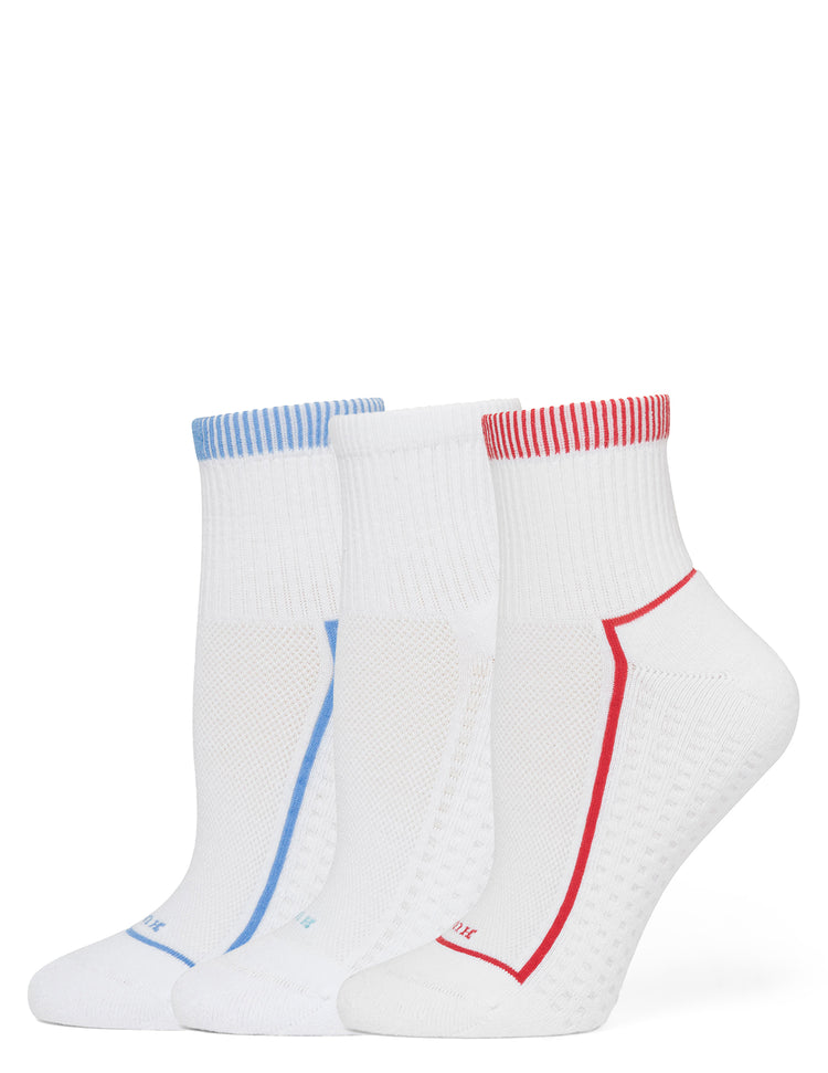 hue Air Cushion Mini Crew Top Socks 3 Pair Pack
