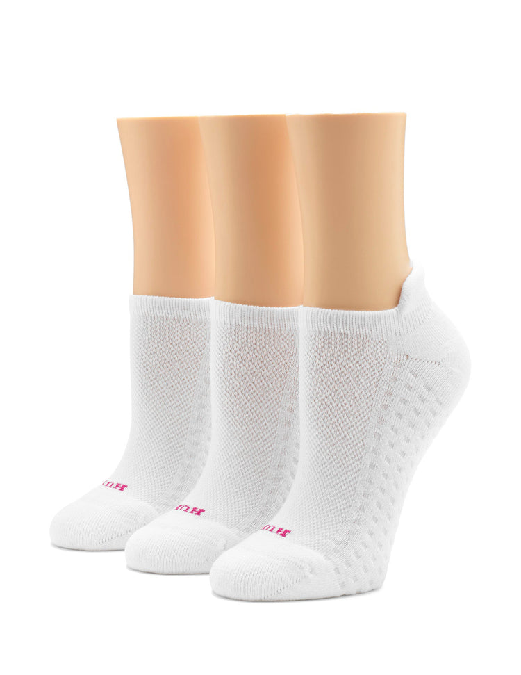 Hue Air Cushion Tab Back No Show Sock 3 Pair Pack