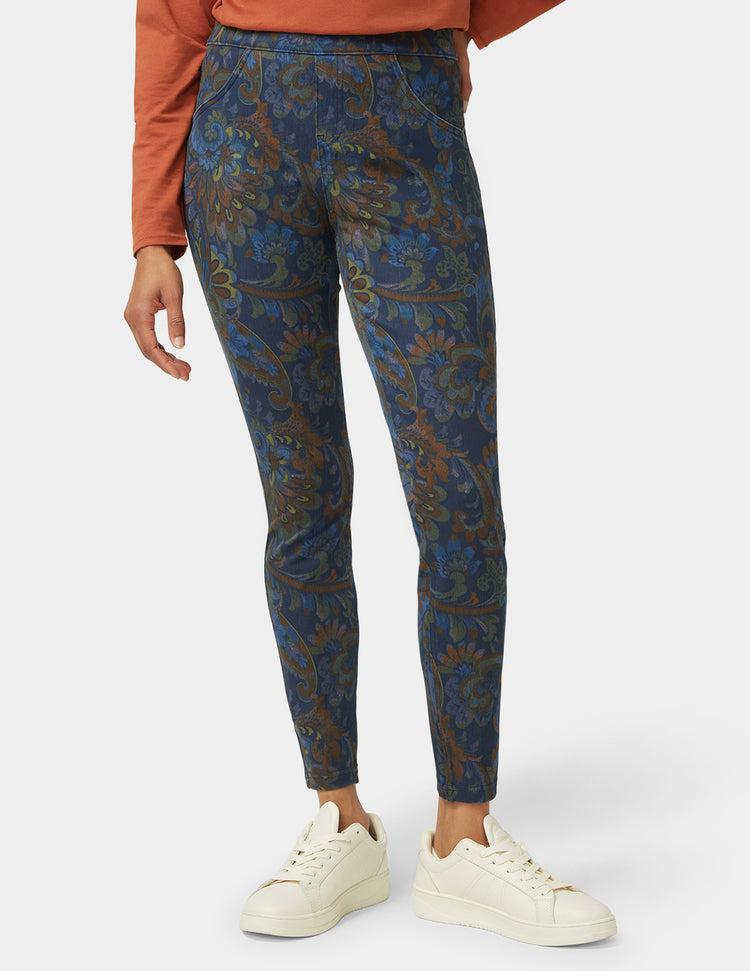 Hue Autumn Paisley Denim Legging