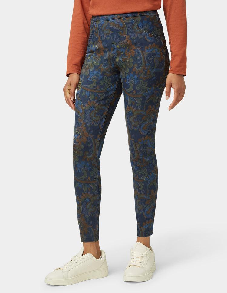 Hue Autumn Paisley Denim Legging