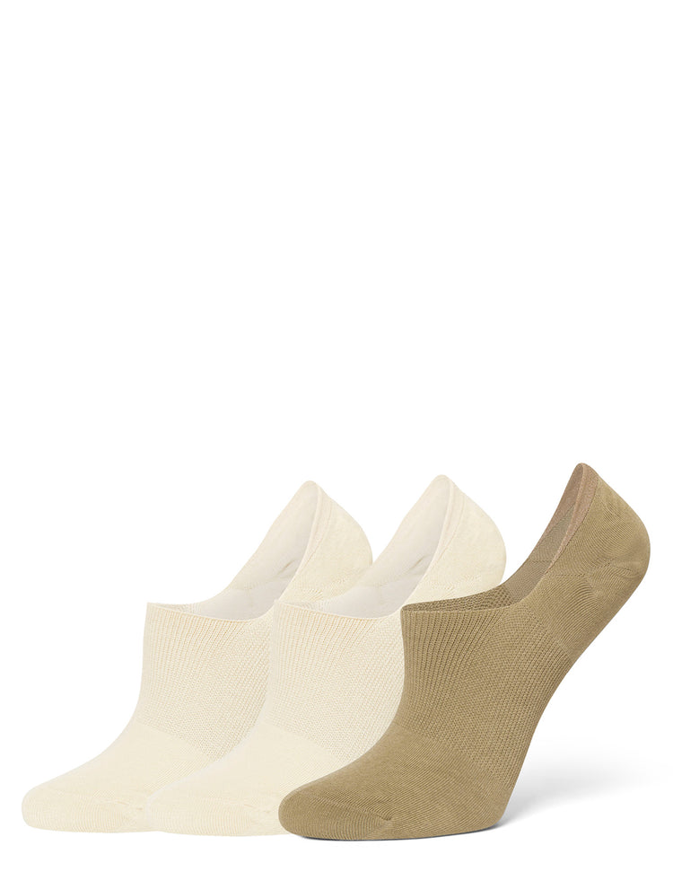 Hue Cotton No Show Arch Hug Sock 3 Pair Pack