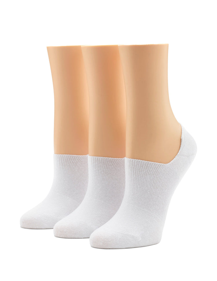 Hue Cotton No Show Arch Hug Sock 3 Pair Pack