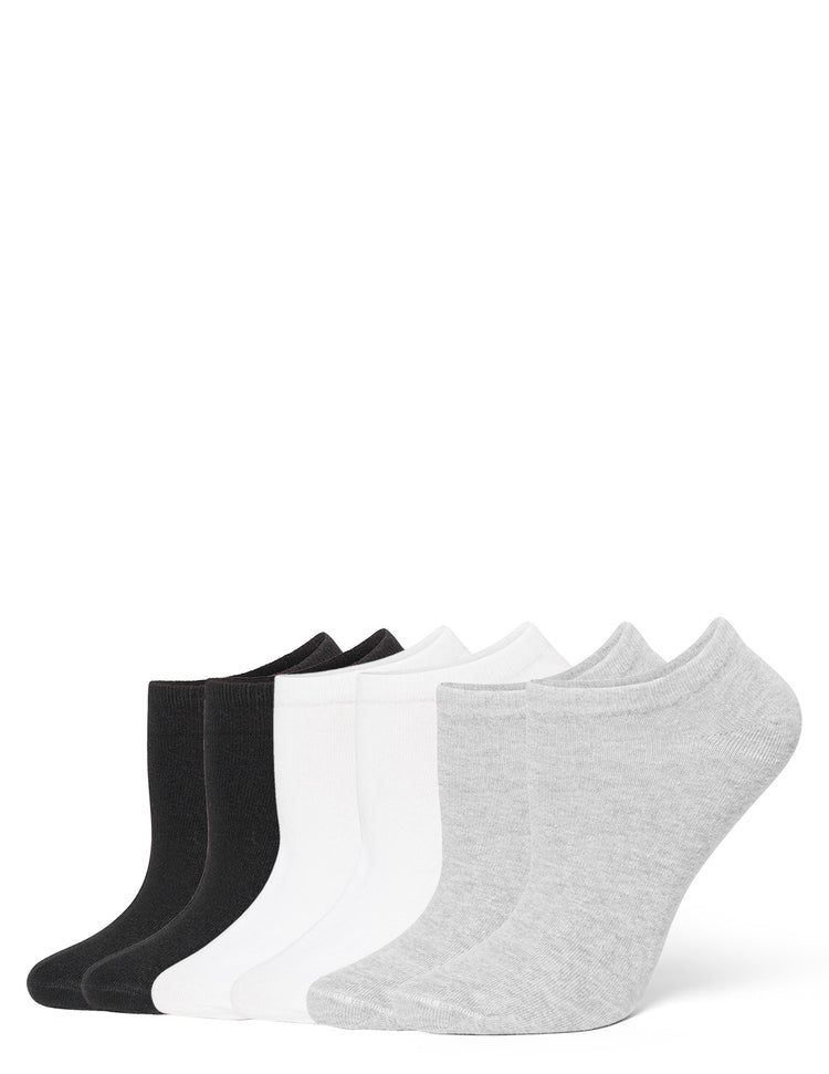 hue Cotton No Show Liner Socks 6 pack