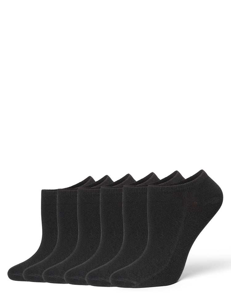 hue Cotton No Show Liner Socks 6 pack