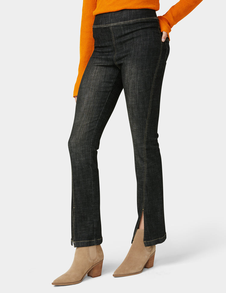 Hue Crosshatch Denim Bootcut