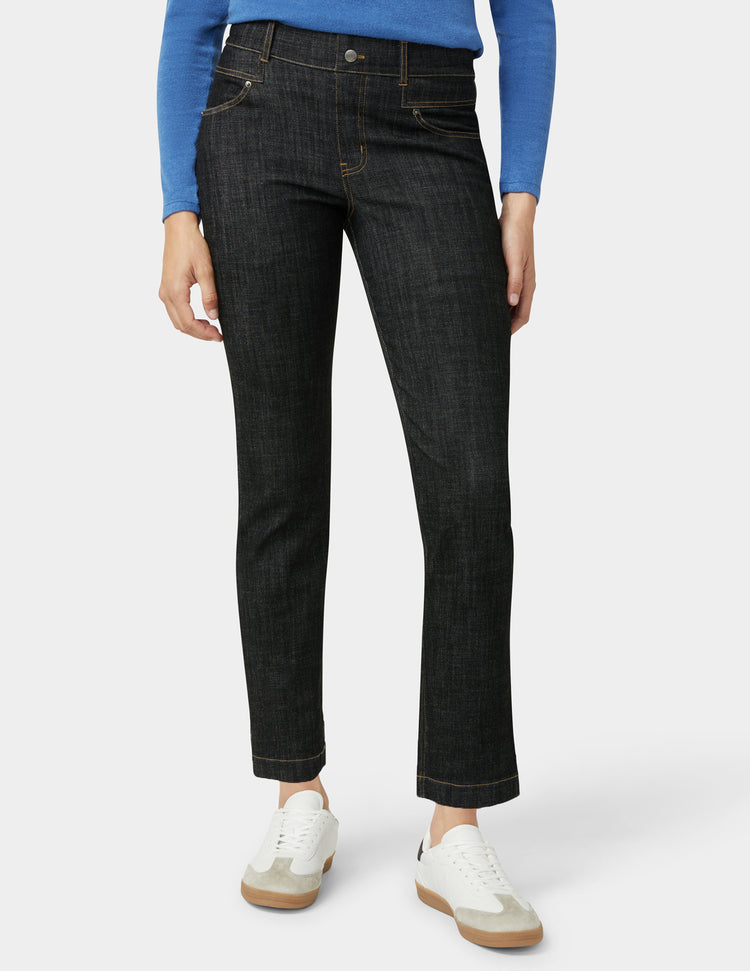Hue Crosshatch Denim Straight Leg Pant
