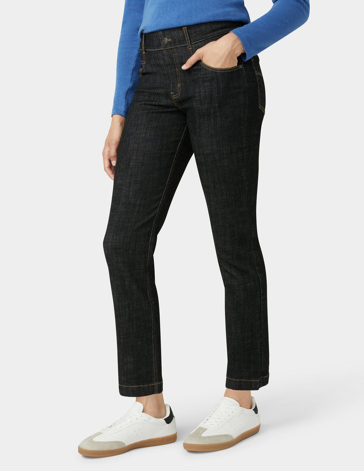 Hue Crosshatch Denim Straight Leg Pant