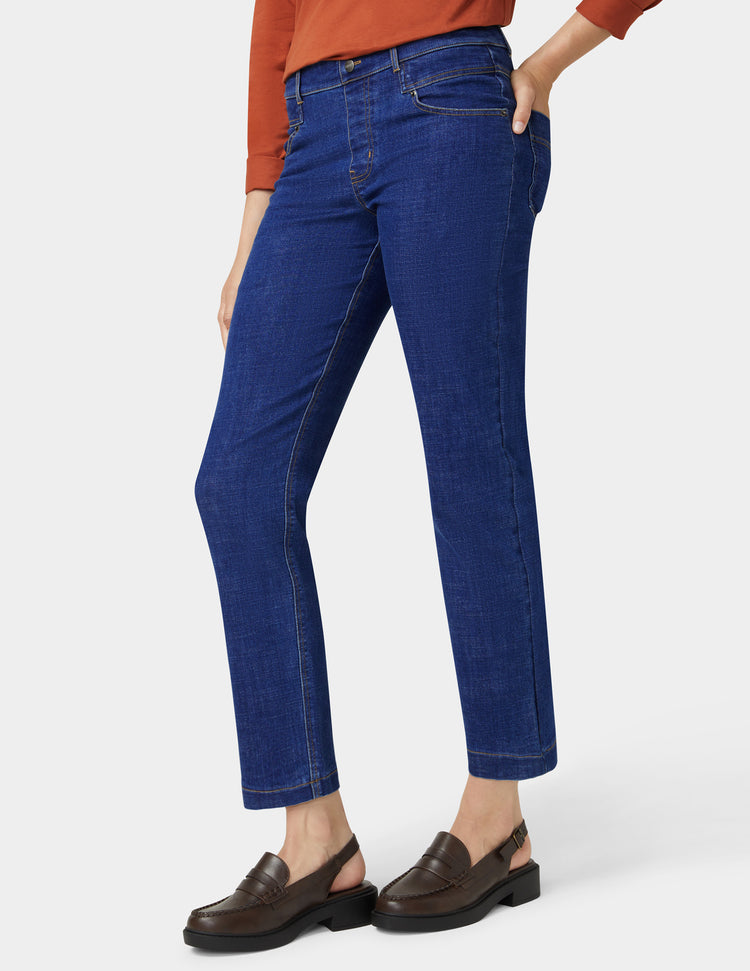 Hue Crosshatch Denim Straight Leg Pant